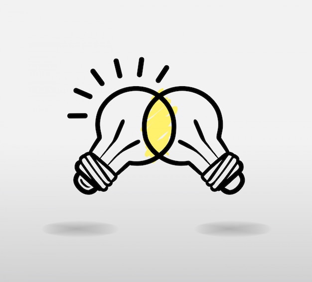 Linking Light bulbs vector