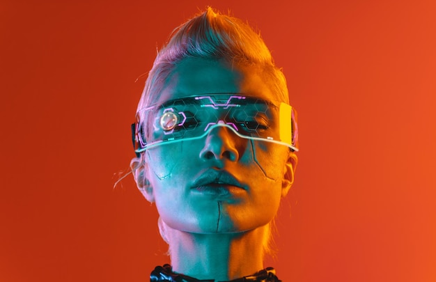low angle view of young man against yellow background