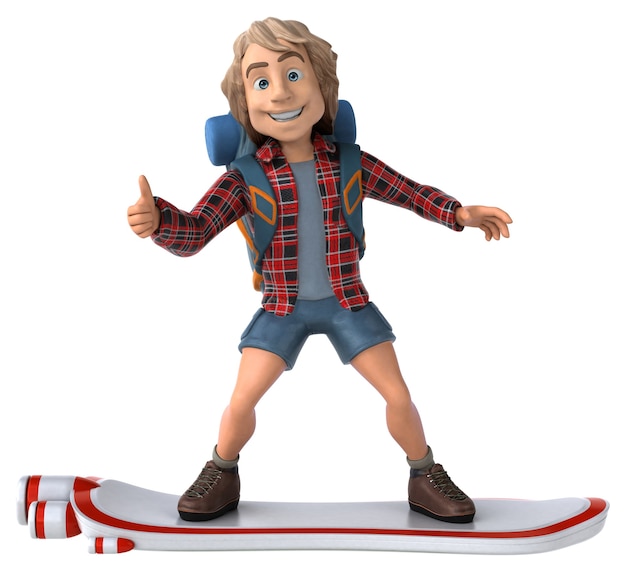 man backpacker illustration