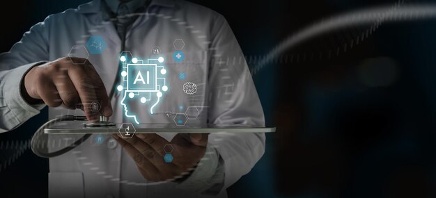 medical technology doctor medical health care network in hospital technology ai innovation medical