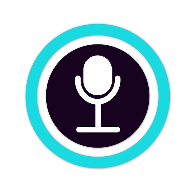 Microphone icon on a white background