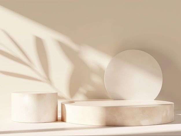 Minimalist geometric product display with shadows