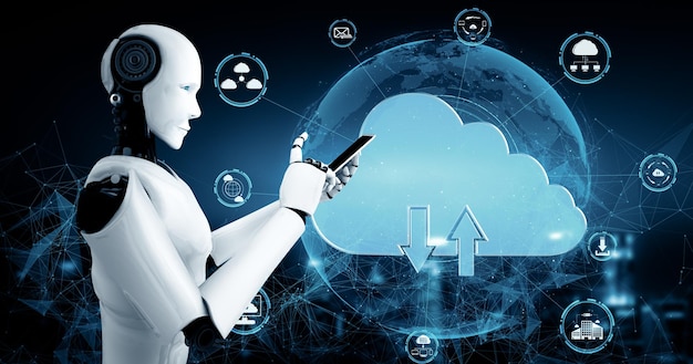 mlb ai robot using cloud computing technology to store data on online server