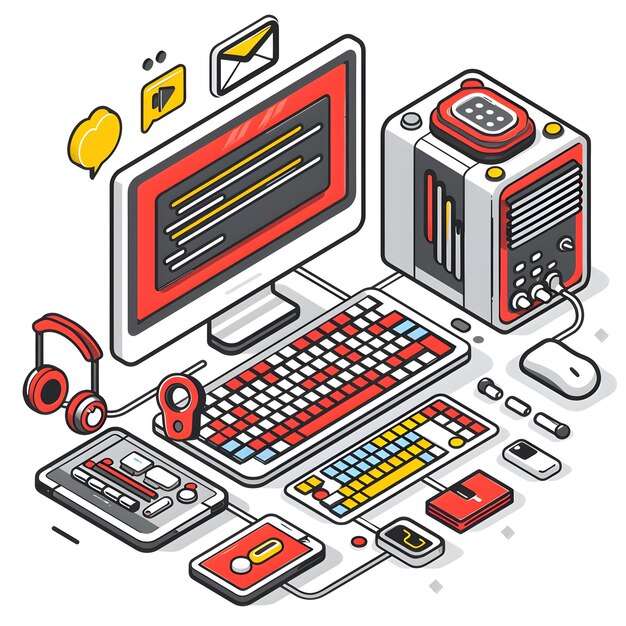 modern 3d flat icon programming system code collaboration concept on white background ideal for