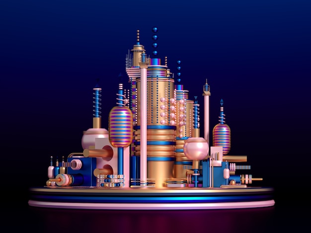 Modern minimalism futuristic background with cubes and balls