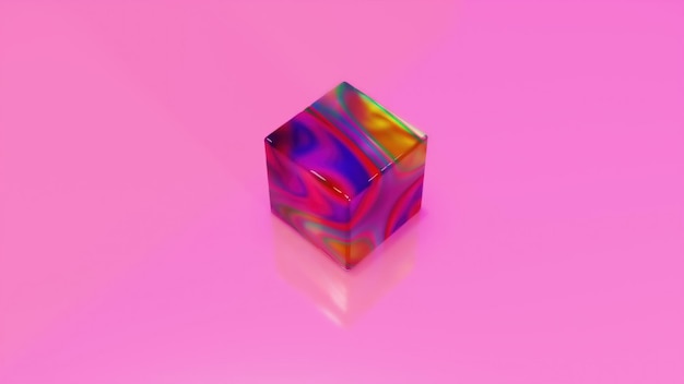 Mramorová kostka d render