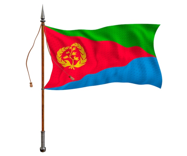 national flag of eritrea background with flag of eritrea
