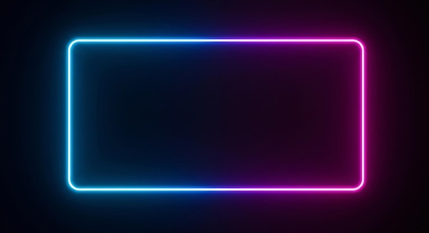 Neon rectangular frame background