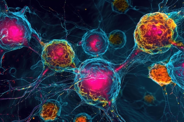 Neural network synapse concept illustration