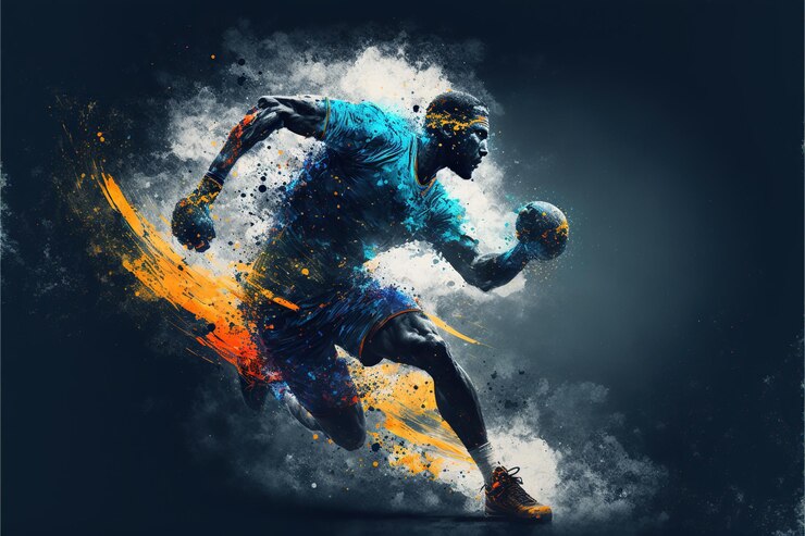 Obecné sportovní tapety grafické efekty postprodukční úpravy částice