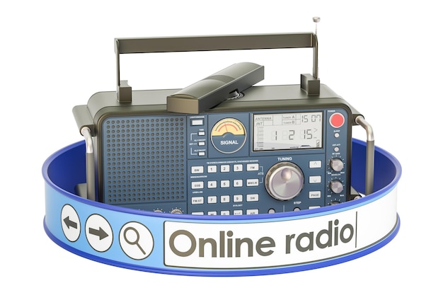 online radio concept 3D rendering