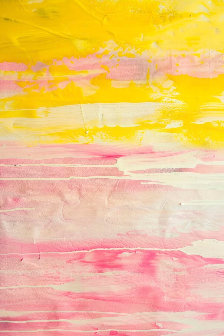 Painted lines watercolor backdrop abstract design yellow pink cream