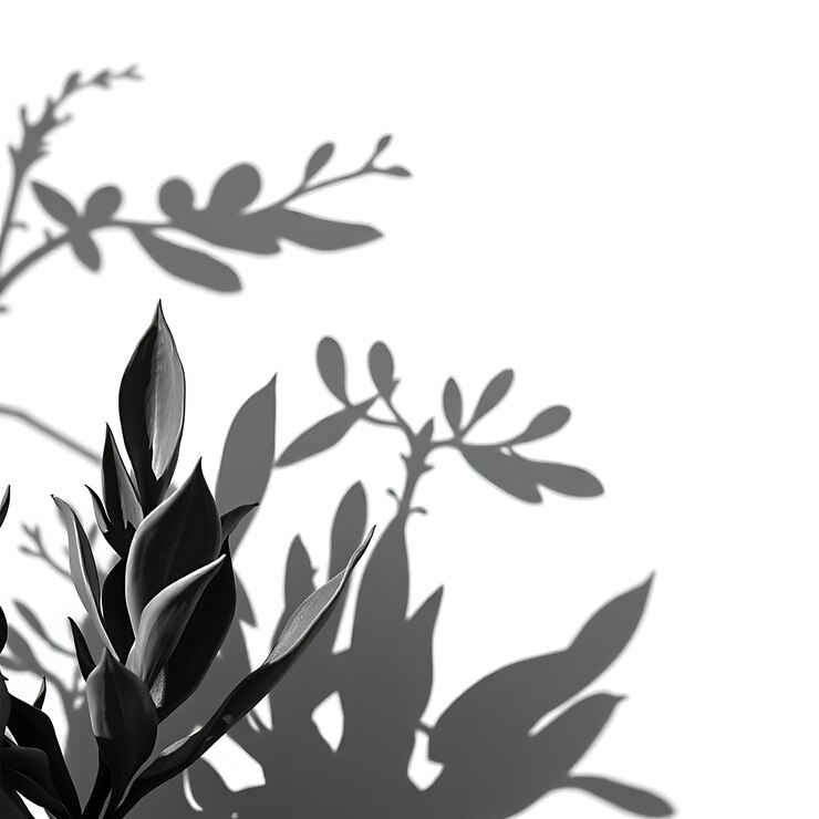 Fotografie photo of sage leaves and clay tile shadows casting broad textured shapes the shadows are earthy an