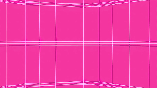 Pink abstract wall with white narrow lines forming squares animation interior with bright tiles