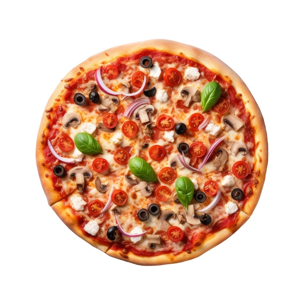 Pizza with transparent background Generative AI