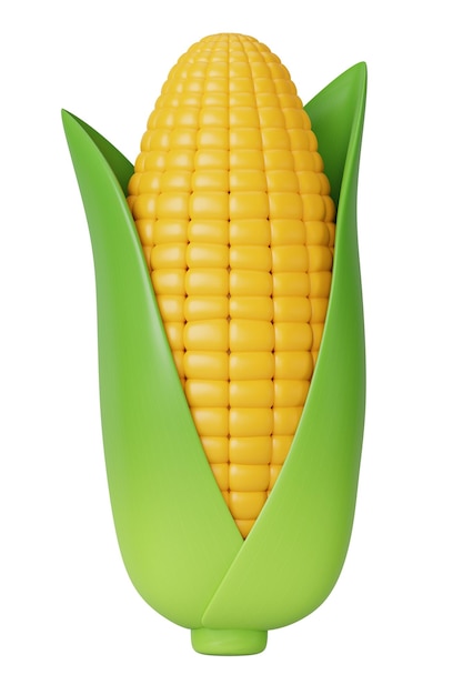 png 3d corn vegetable element illustration transparent background