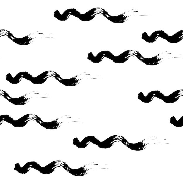 Png pattern of ink brush texture transparent background