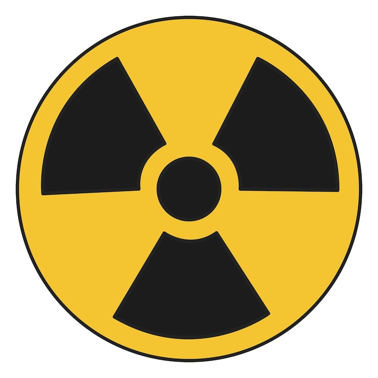 Fotografie png radioactive icon illustration sticker transparent background
