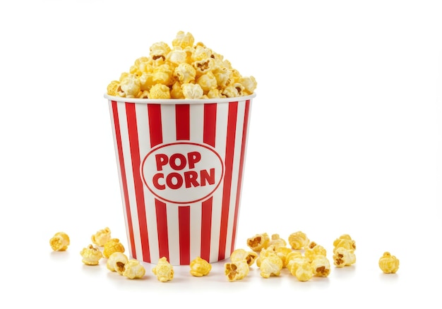 Popcorn in Striped Container