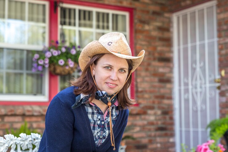 Fotografie portrait of beautiful woman wearing hat