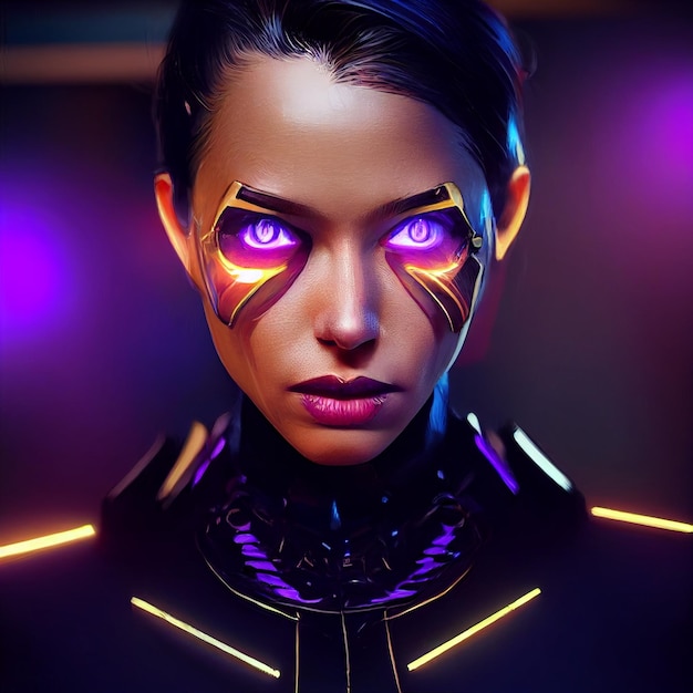 portrait of superheroine woman