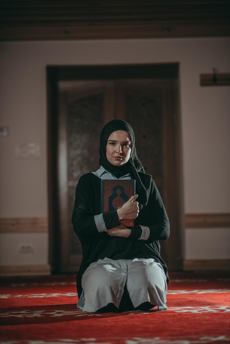 Fotografie portrait of young woman sitting at home