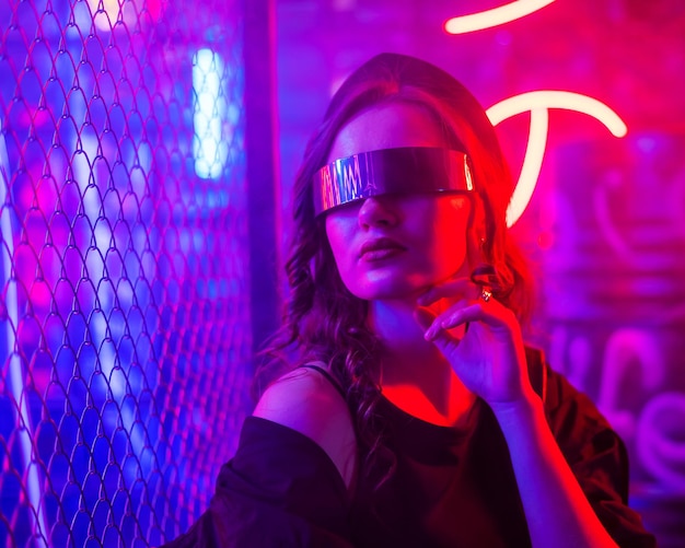 portrait of young woman wearing sunglasses