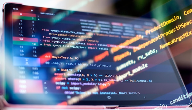 project managers work new idea mobile app developer innovative startup project website programming code