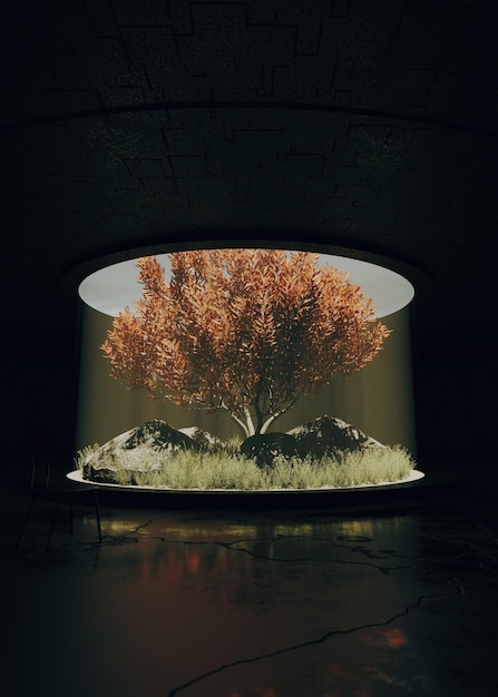 Protect The tree 3D Render