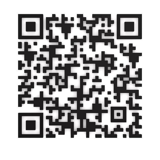 qr code on white.