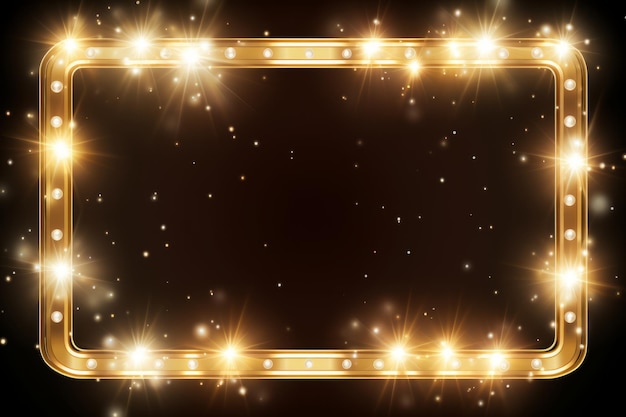 Radiant Nostalgia Retro Light Frame Vector Illustration EPS 01282 02