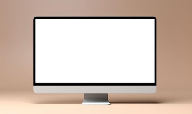 Realistic computer monitor mockup