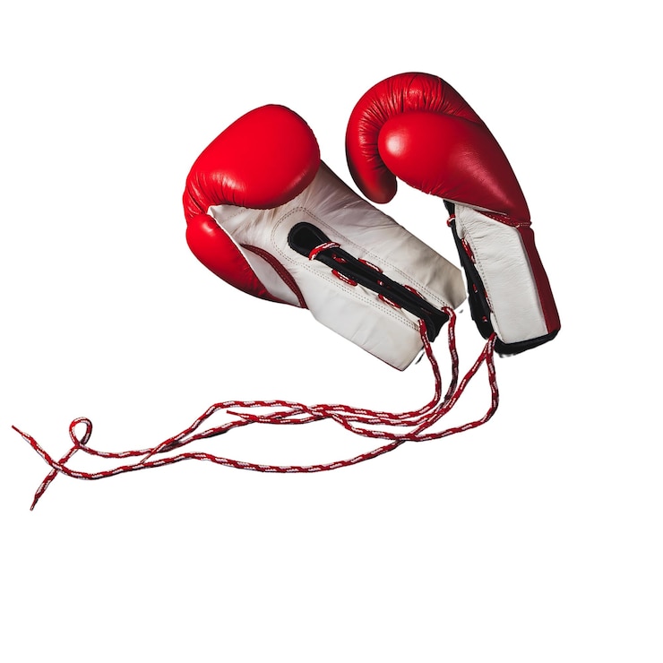Fotografie red boxing gloves with copy space