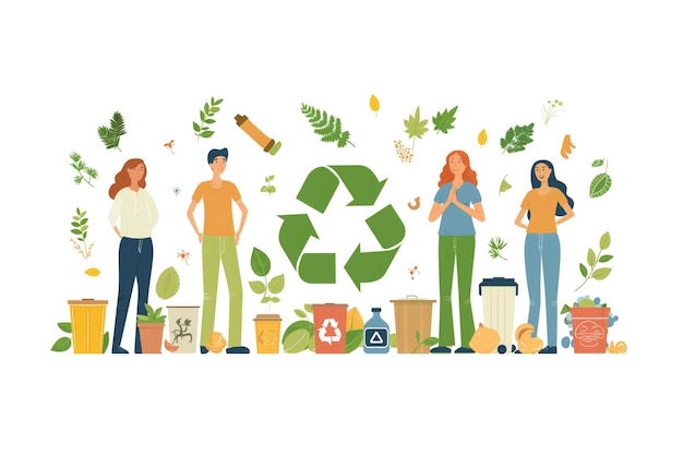 Reduce Reuse Recycle Illustration