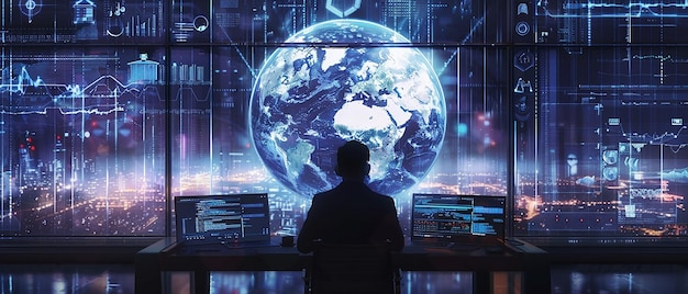 Remote Project Manager Coordinating a Global Team