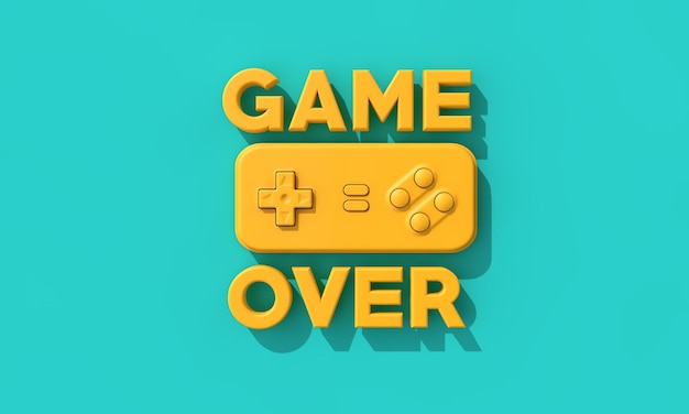 retro computer game controller background d rendering