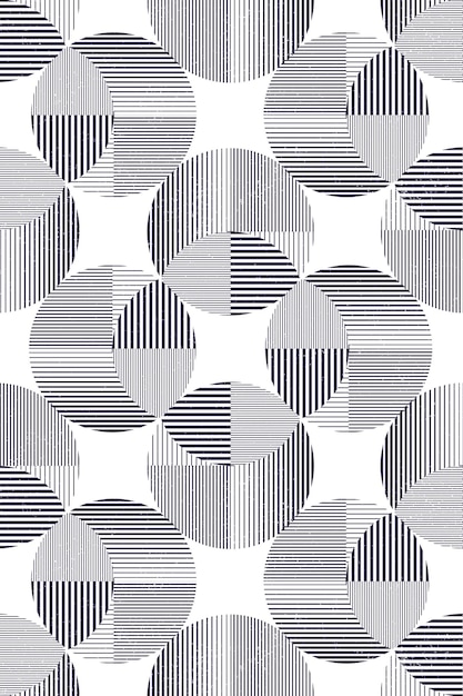 Retro geometric png pattern seamless round graphic design