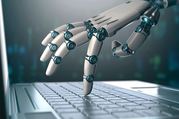 Robotic hand using a laptop computer