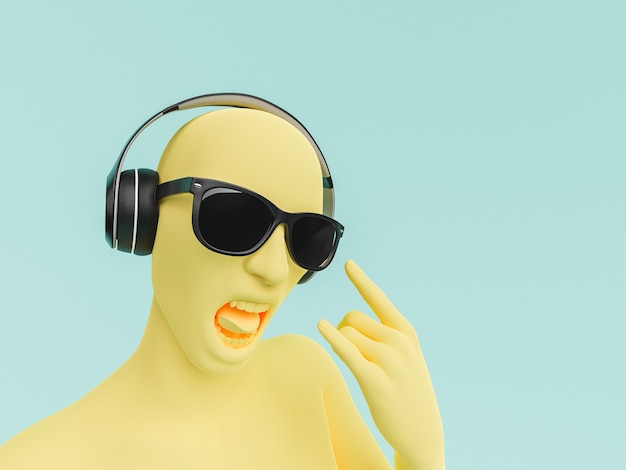 rocker with tongue sticking out