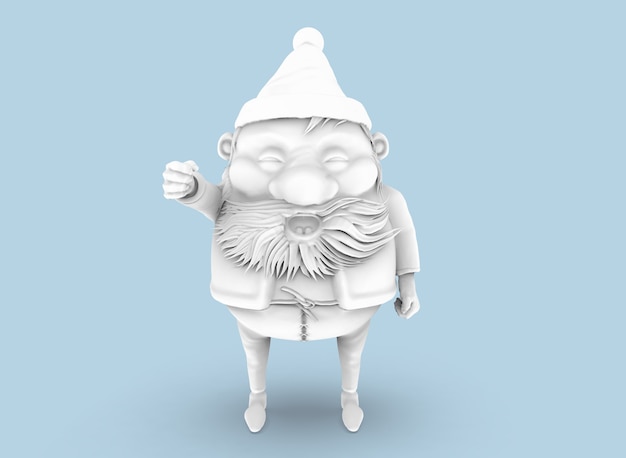 santa claus for painting on the background 3rendering
