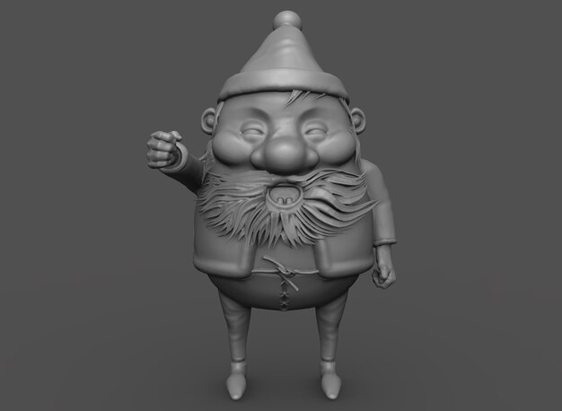santa claus for painting on the background 3rendering