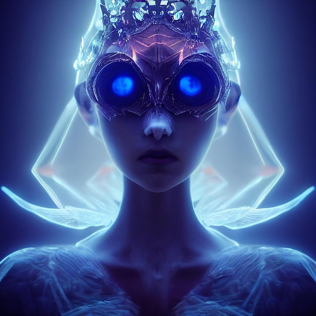 scary angel portrait