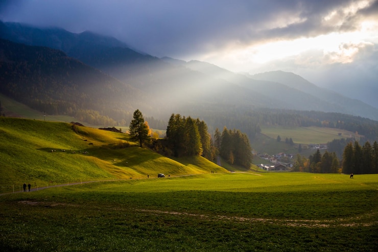 Fotografie scenic view of mountains against sky