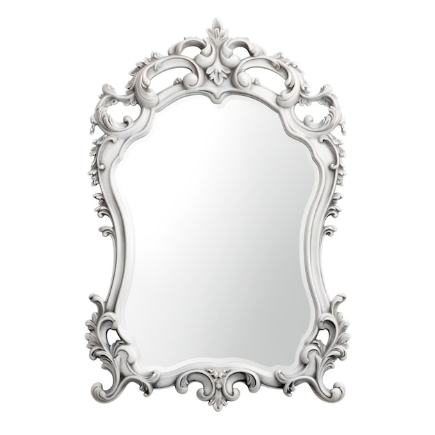 Silver picture frame isolated on white background