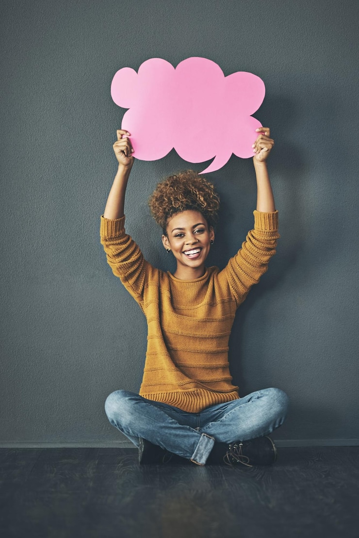 Fotografie social media marketing and advertising with copyspace for text speech or a product share thoughts views and comment on trending news or information have your say talk and let your voice be heard