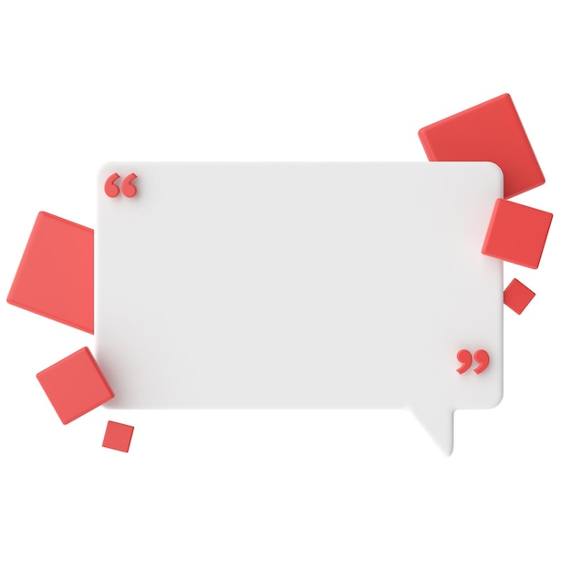 speech bubble 3d text box