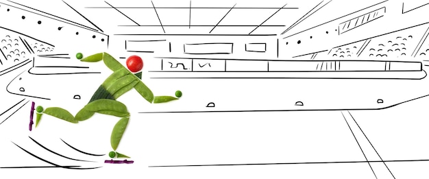 Speed ice skater