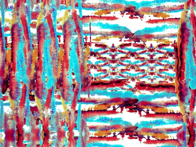 Stripes Seamless Pattern. Geometric Animal Texture. Classic Blue and Lush Lava Red Animal Camouflage Background. African Pattern. Watercolor Camouflage Design. Abstract Safari Tile. Zebra Skin Print.