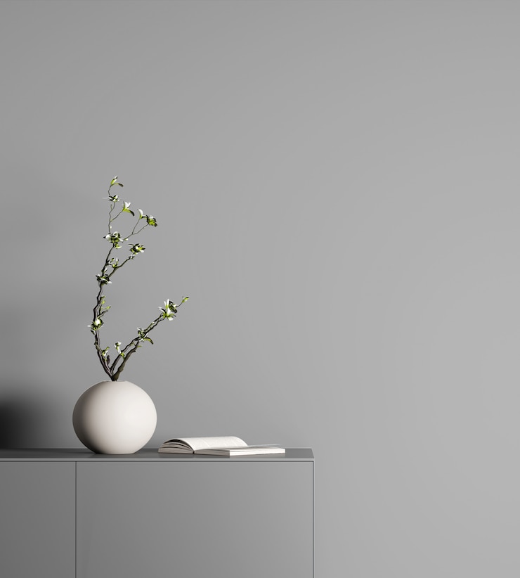 Fotografie stylish modern interior decor with white vase