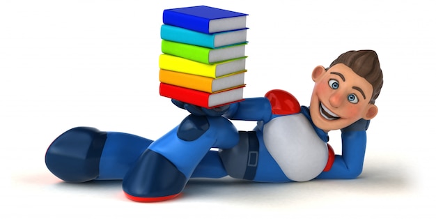 super modern superhero - 3d illustration